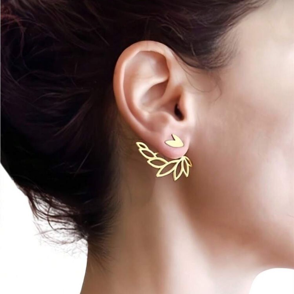 Gold Leaf Earrings N1215
